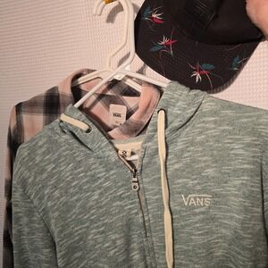 Vans Bundle Hoodie XL + Plaid Button Down Shirt XL + Snapback Hat 3pc Lot Street